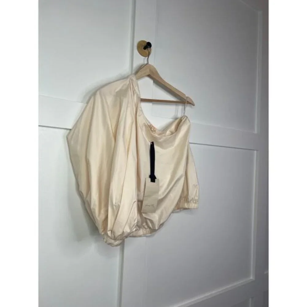 NWT Johanna Ortiz Elastic Waist Florencia One-Shoulder Top Ecru Cream Size: 8 - Picture 3 of 8
